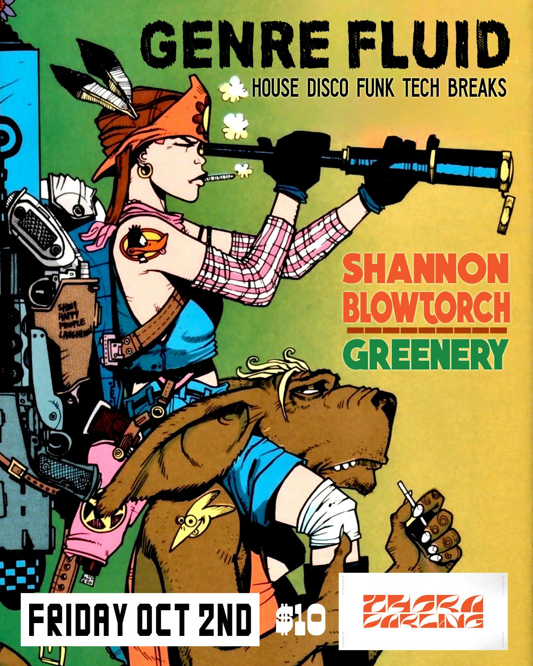 Genre Fluid, Shannon Blowtorch, Greenery flyer
