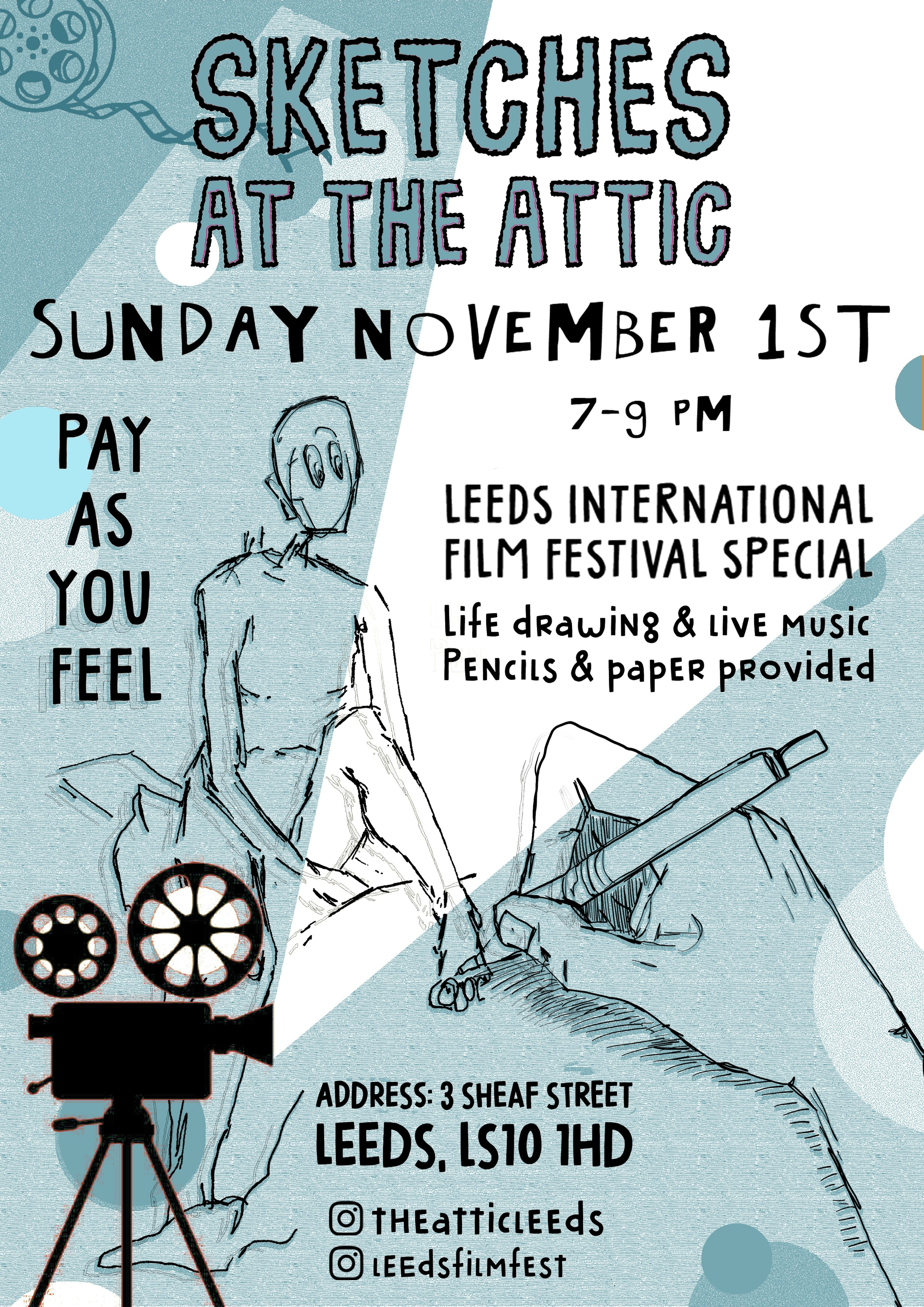Sketches: Life Drawing & Live Music at The Attic, Leeds