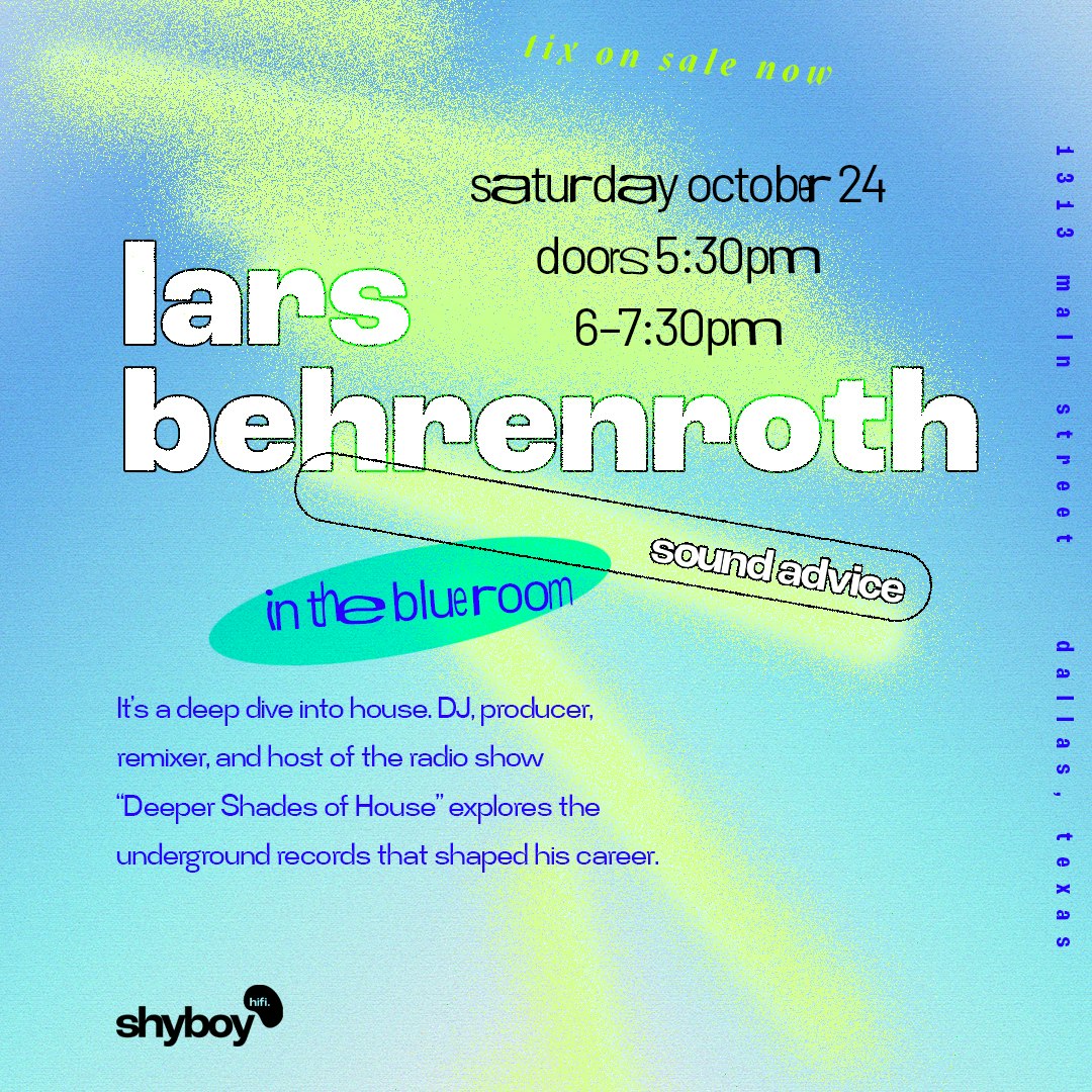 SOUND ADVICE | LARS BEHRENROTH