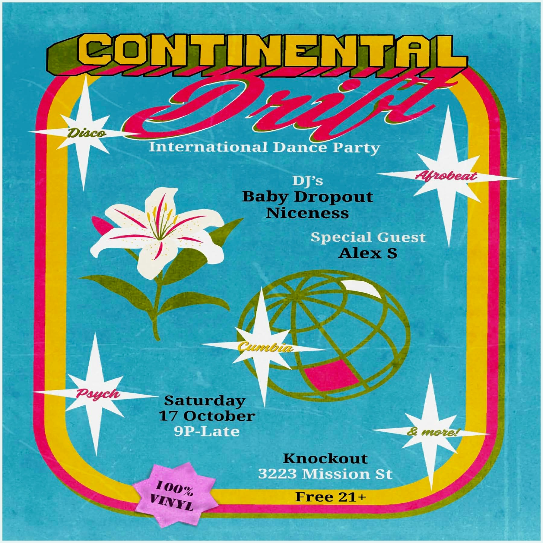 CONTINENTAL DRIFT GLOBAL GROOVES DANCE PARTY