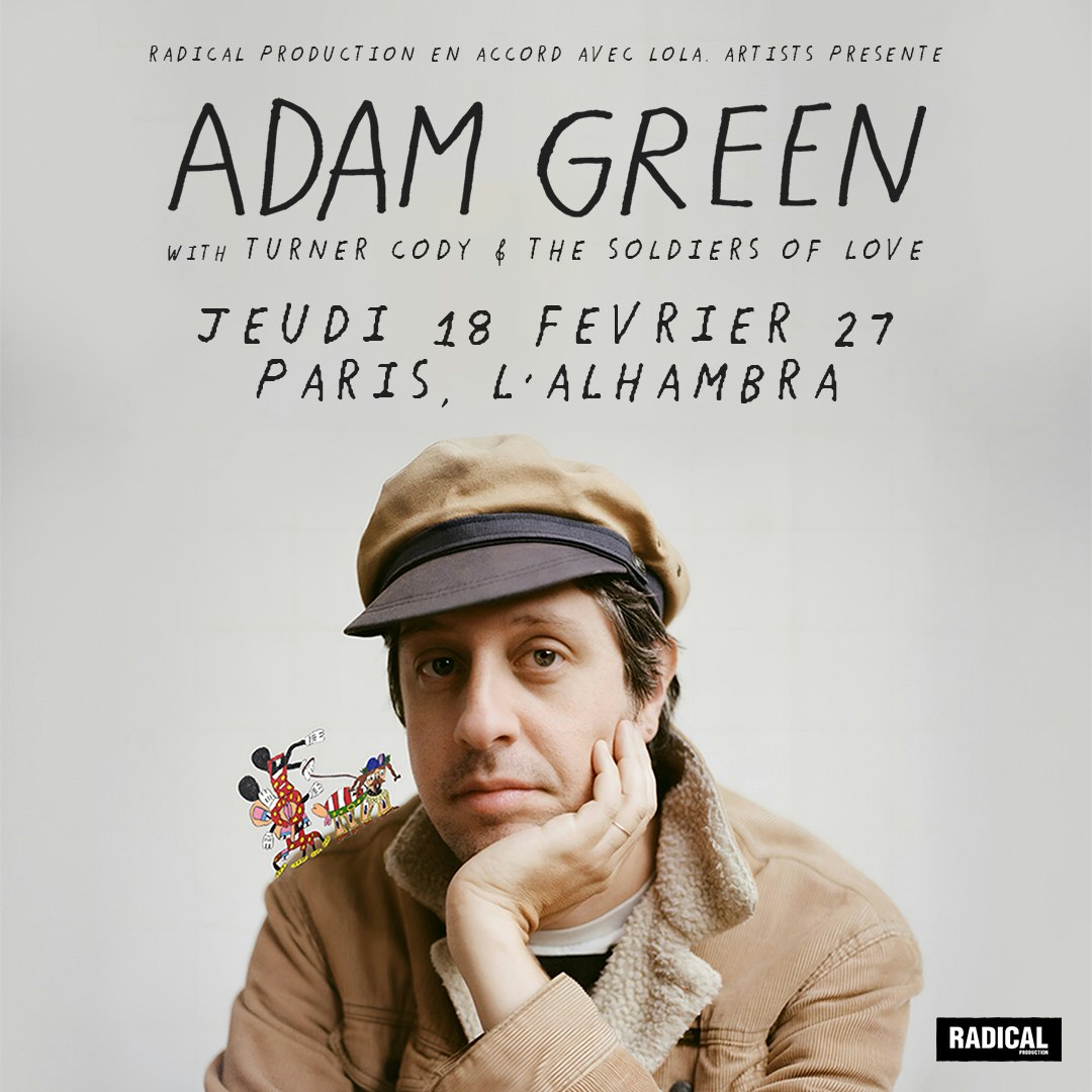 Affiche Adam Green en concert à l’Alhambra