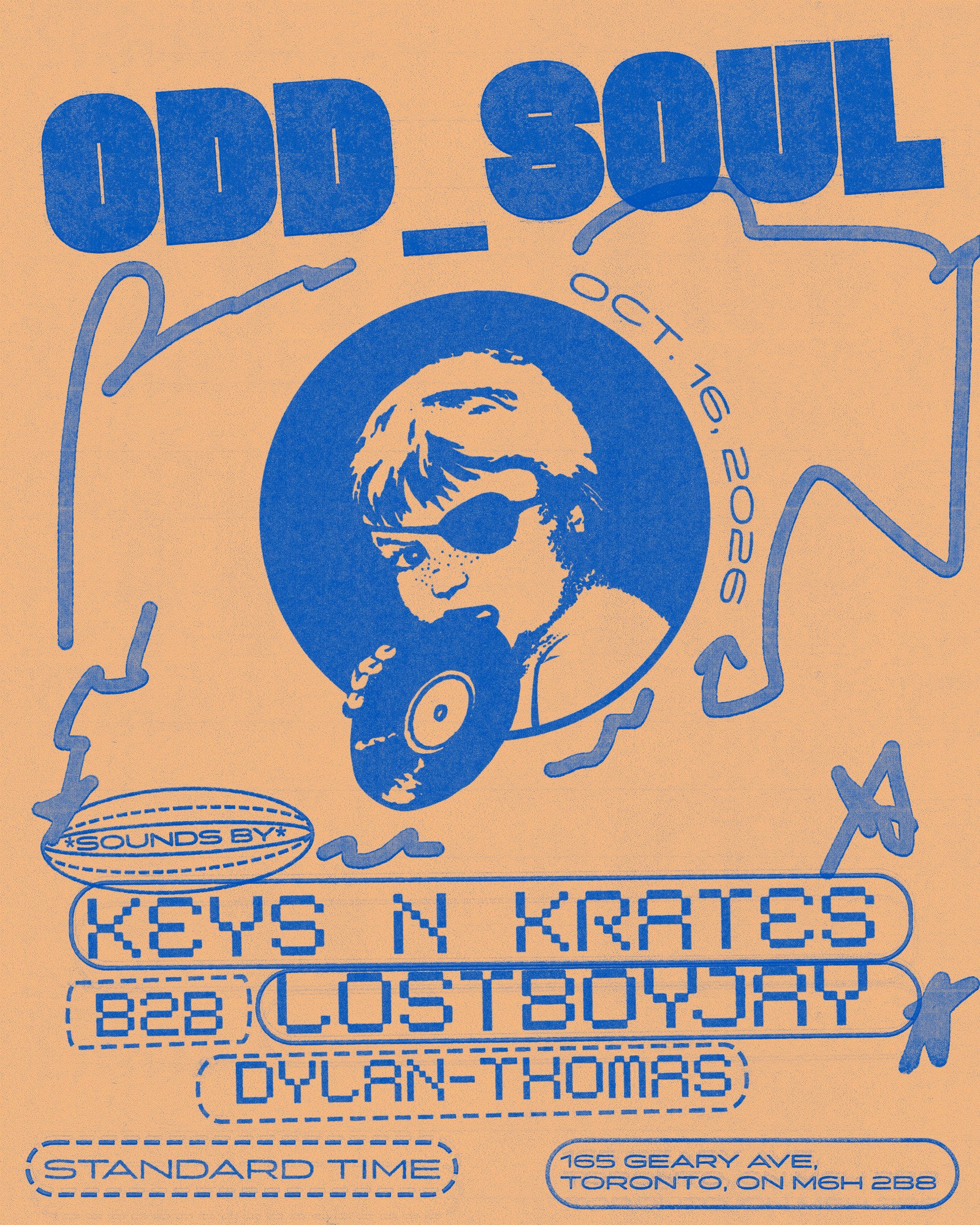 Odd Soul Featuring Keys N Krates B2B Lostboyjay and Dylan-Thomas event flyer