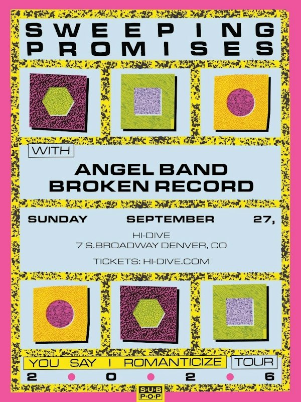 Sweeping Promises + Angel Band + Broken Record (Low Tickets)