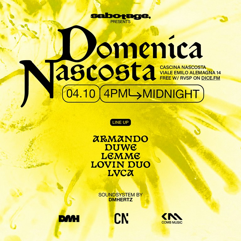 Sabotage Milano presents Domenica Nascosta