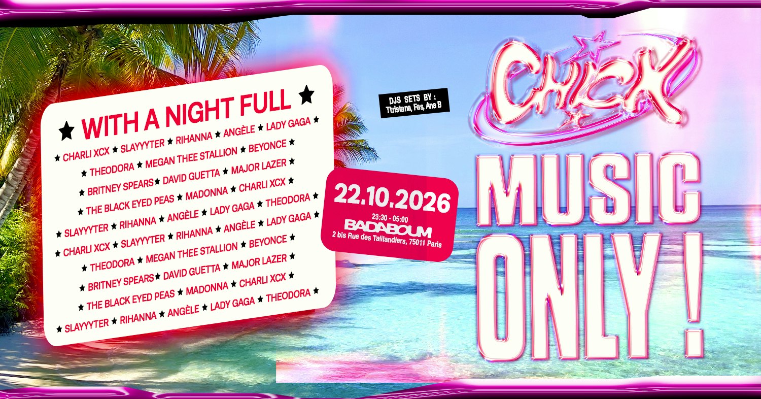 Club — LA CH!CK: CH!CK MUSIC ONLY - Badaboum