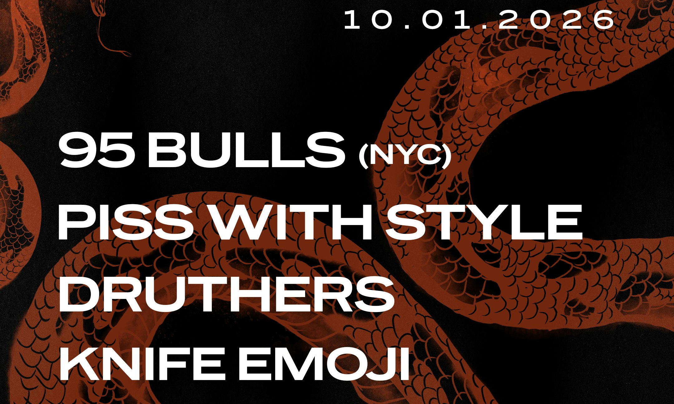 Piss with Style, 95 Bulls, Druthers, Knife Emoji, & Threads Electric