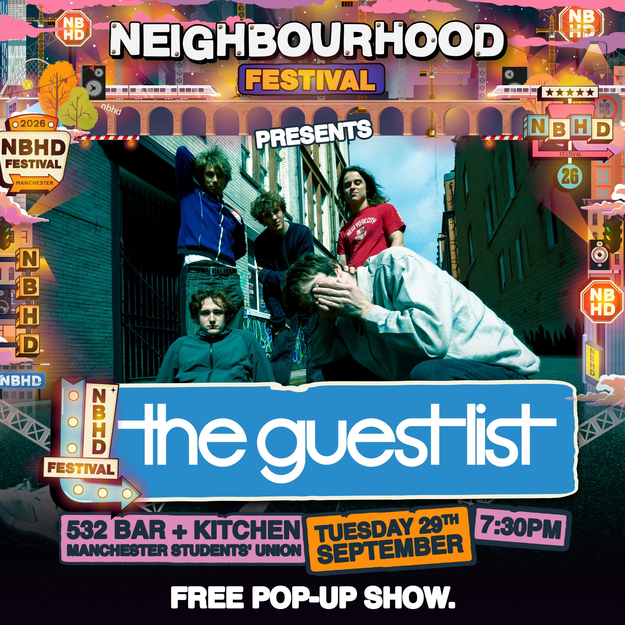 NEIGHBOURHOOD FESTIVAL POP UP - THE GUEST LIST at Manchester 532 Bar & Kitchen, Manchester