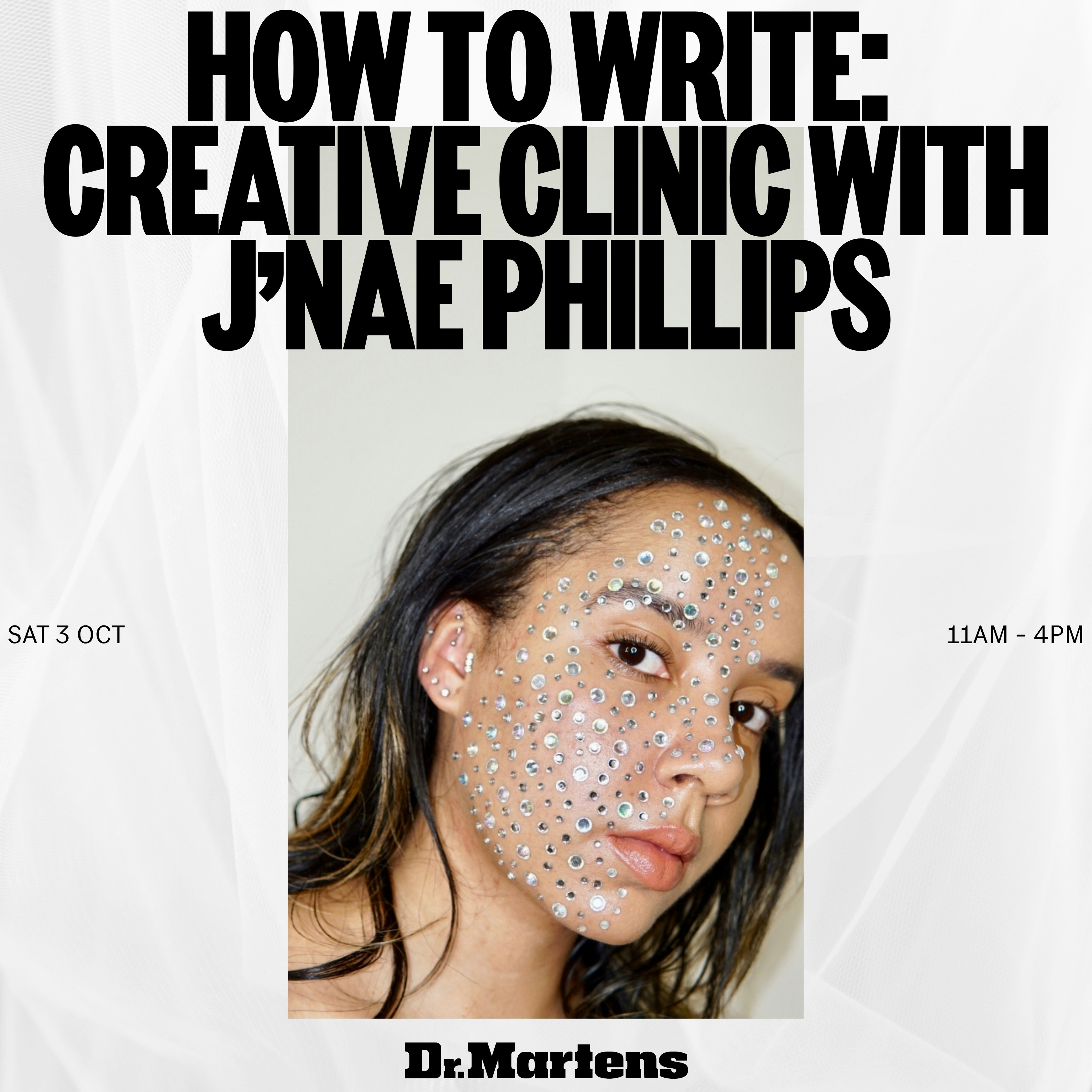 How To Write: Creative Clinic with J'Nae Phillips at Dr. Martens 39 Brewer St., London