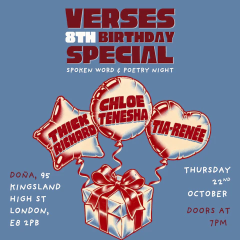 VERSES Poetry Night: 8th Birthday Special