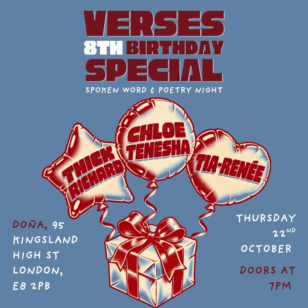 VERSES Poetry Night: 8th Birthday Special
