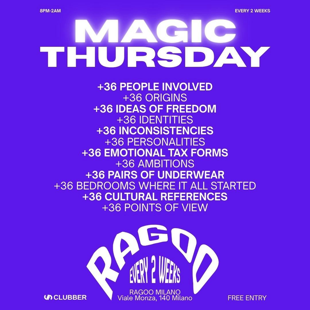 MAGIC THURSDAY CLUBBER - OPENING SEASON