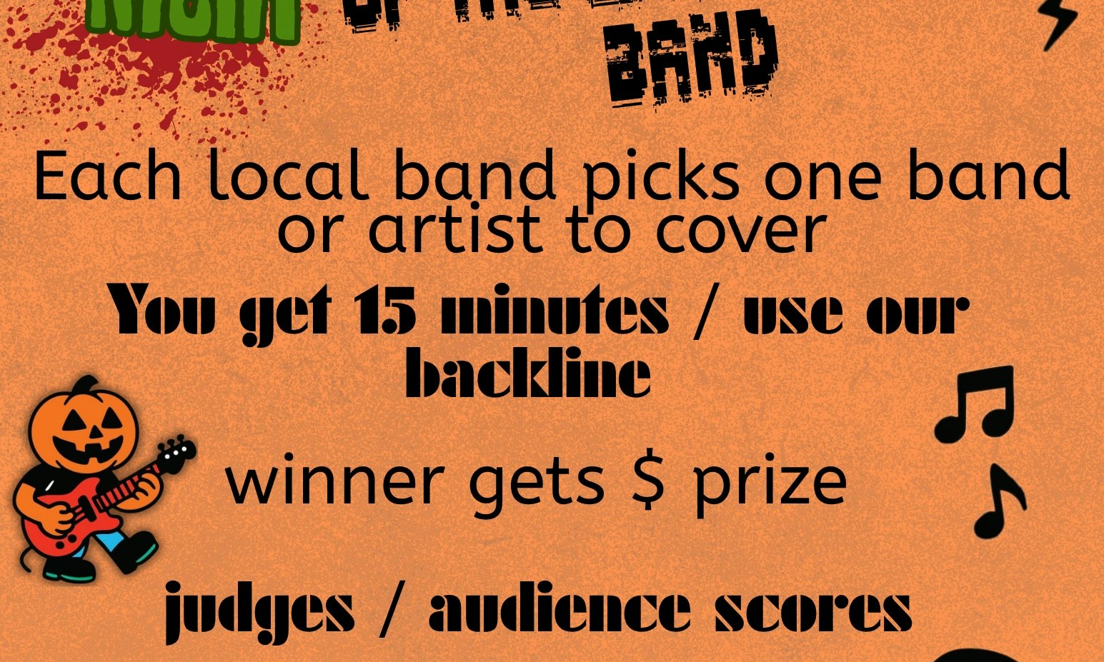 Night of the Living Cover Band!! (Battle of the Cover Bands!)
