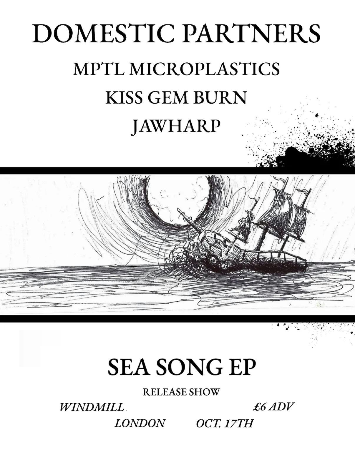 Domestic Partners, MPTL Microplastics, KGB,Jawharp at Windmill Brixton, London