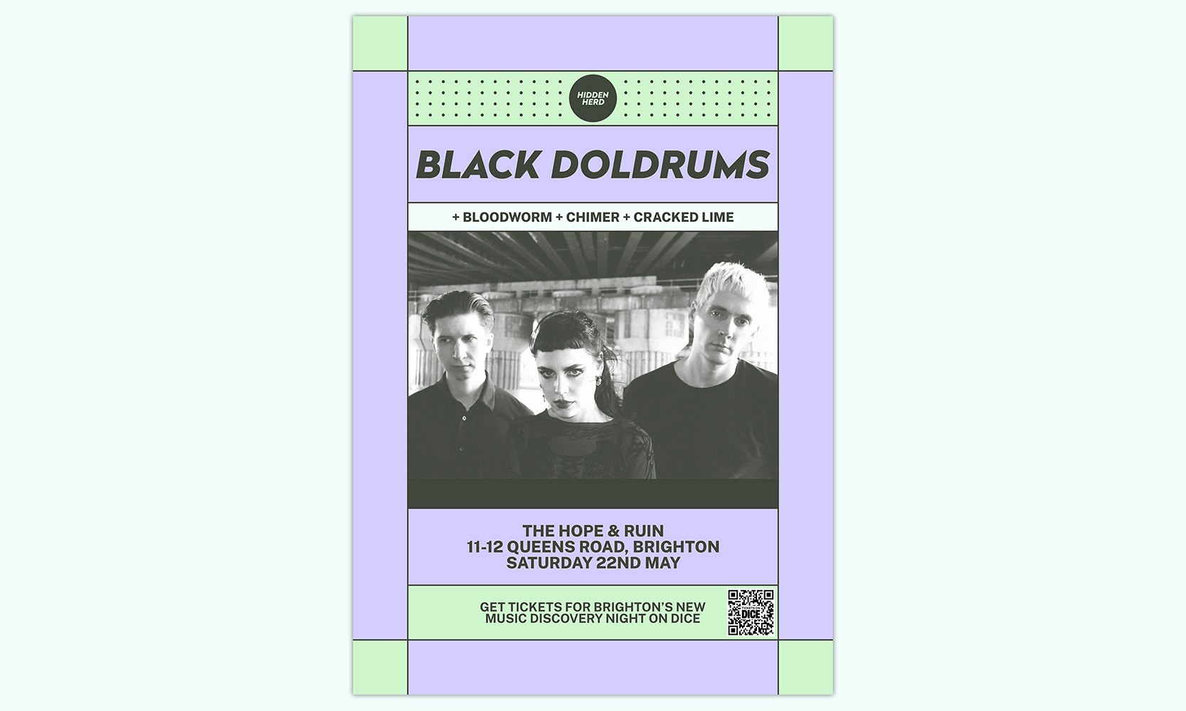 Black Doldrums + Bloodworm + CHIMER + Cracked Lime at The Hope & Ruin, Brighton