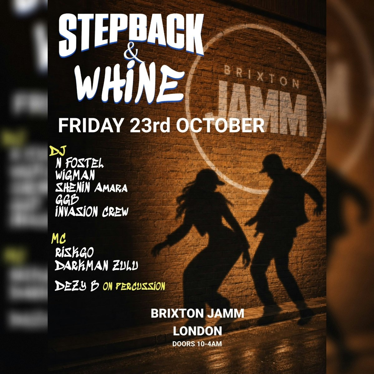 Reek0 presents: Step Back and Whine at Brixton Jamm, London