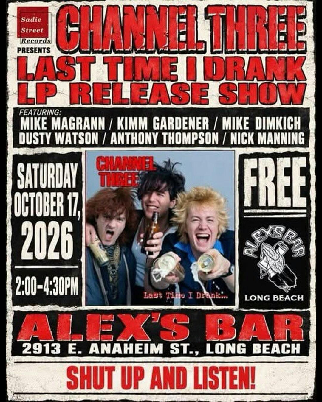 Channel 3 "Last Time I Drank" LP Release Show