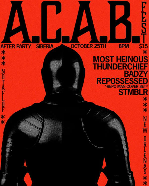 A.C.AB. Fest After Party with Most Heinous, Thunderchief, Badzy, Repossessed, and STMBLR