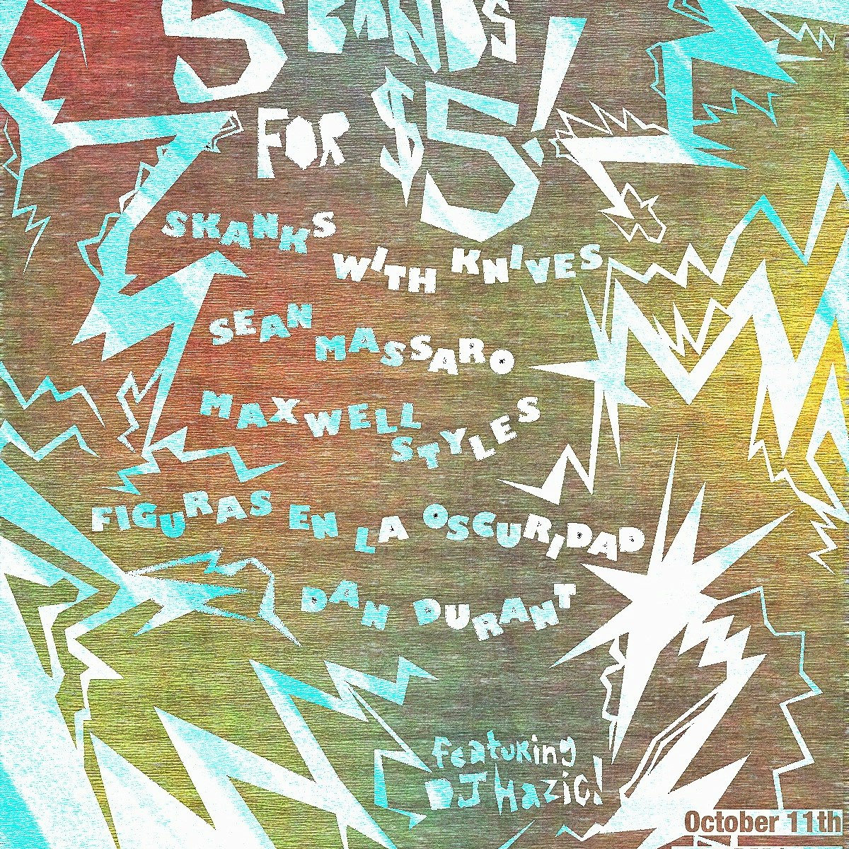 5 bands for 5 dollars