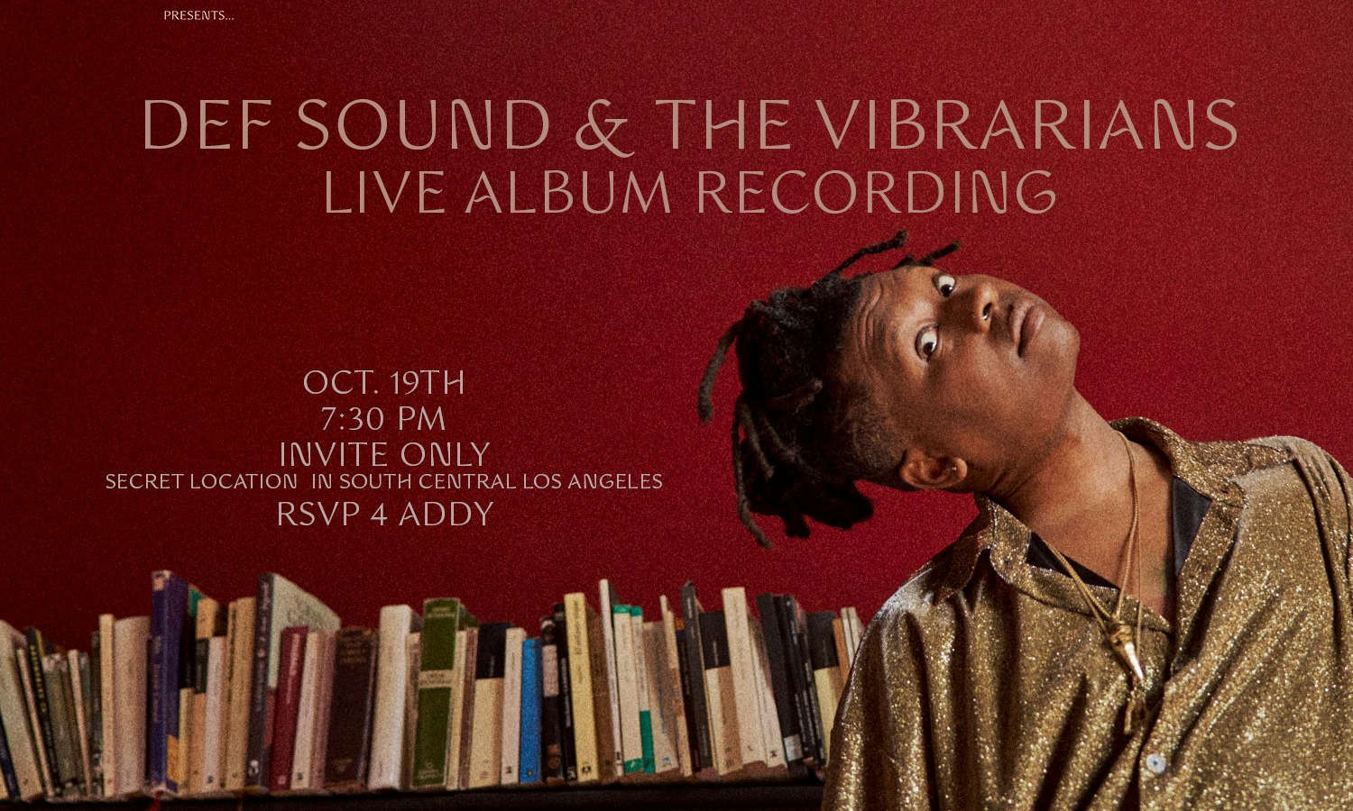 Flyer for Def Sound & The Vibrarians - Live Album Recording!