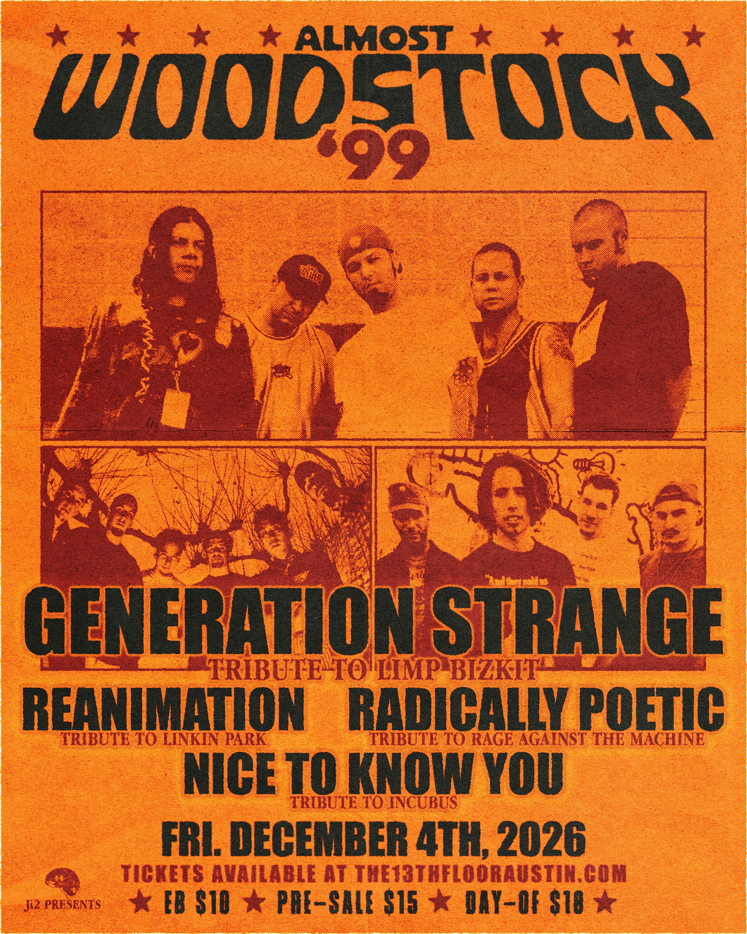 ALMOST WOODSTOCK '99 W/ TRIBUTES TO LIMP BIZKIT, LINKIN PARK, RAGE AGAINST THE MACHINE, INCUBUS