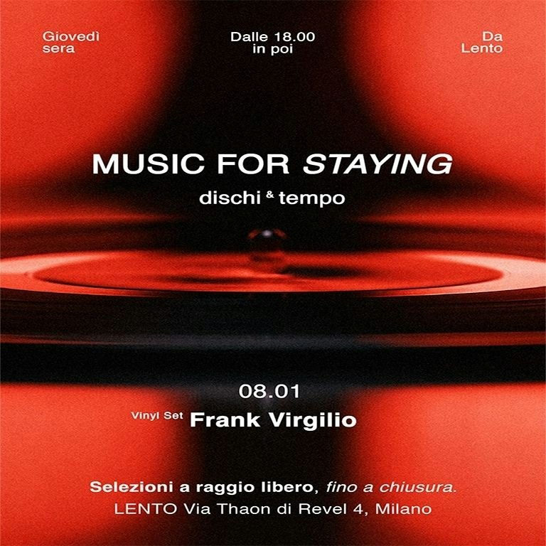Music for Staying - dischi & tempo