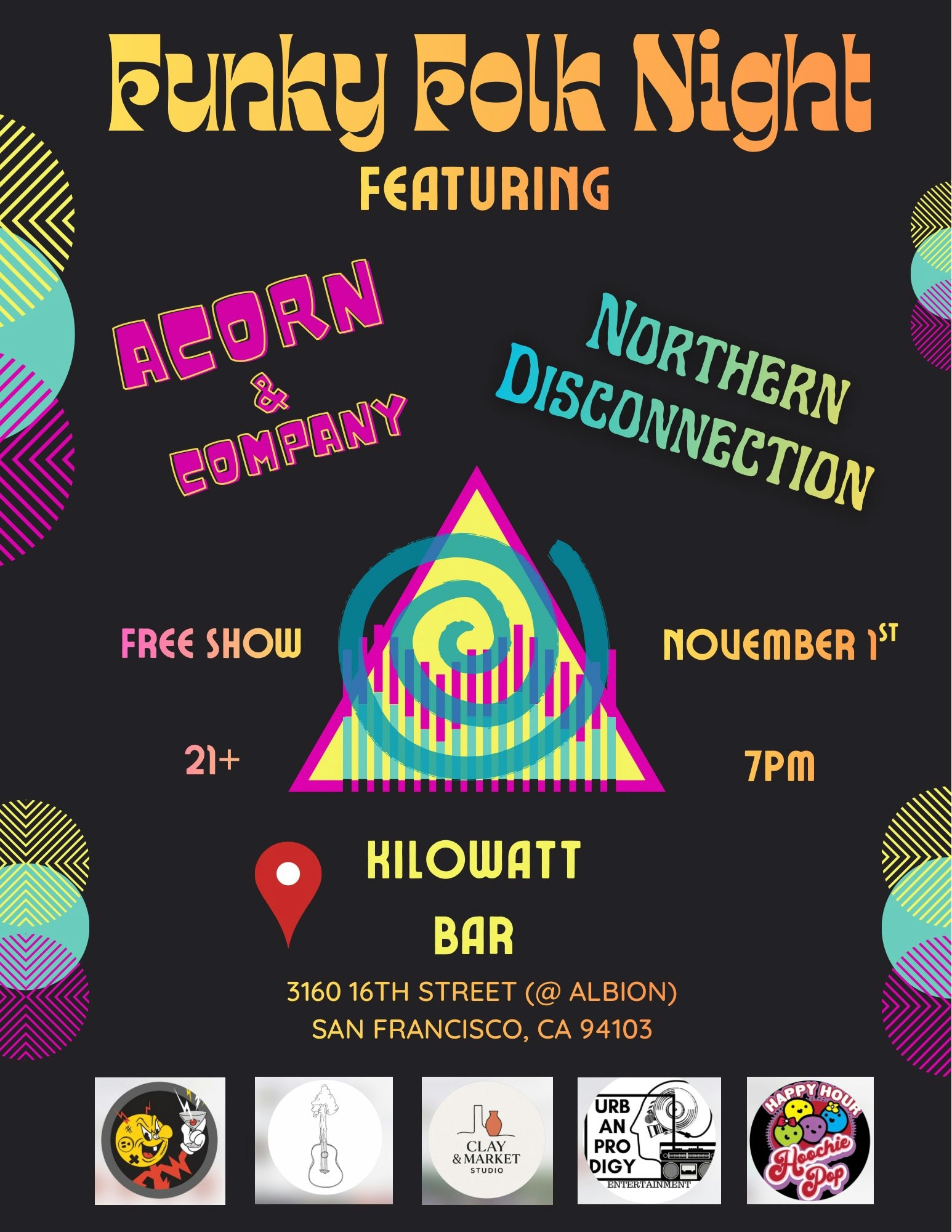 Official event artwork for Funky Folk Night feat. Acorn & Company and Northern Disconnection