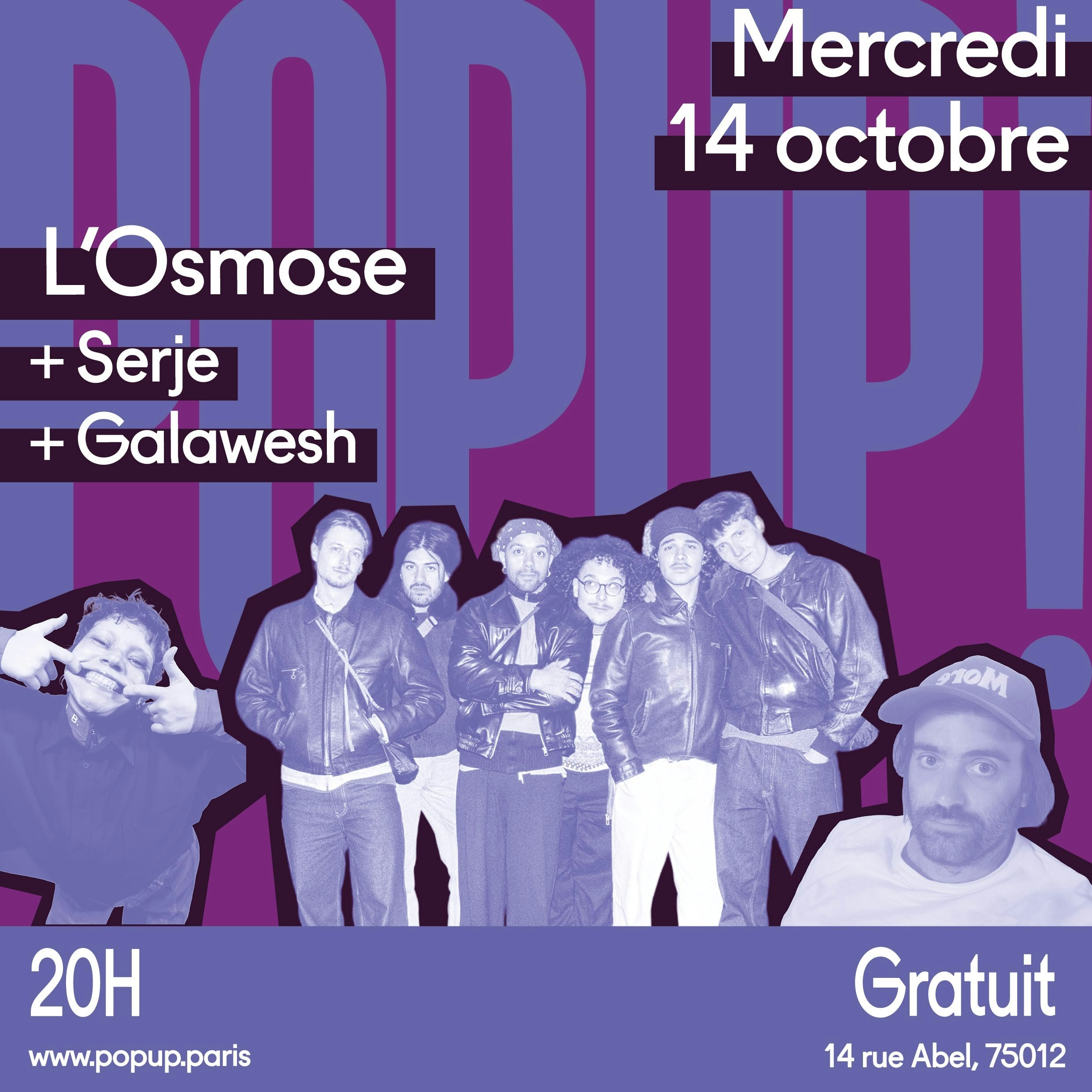 Affiche L'Osmose en concert au POPUP!