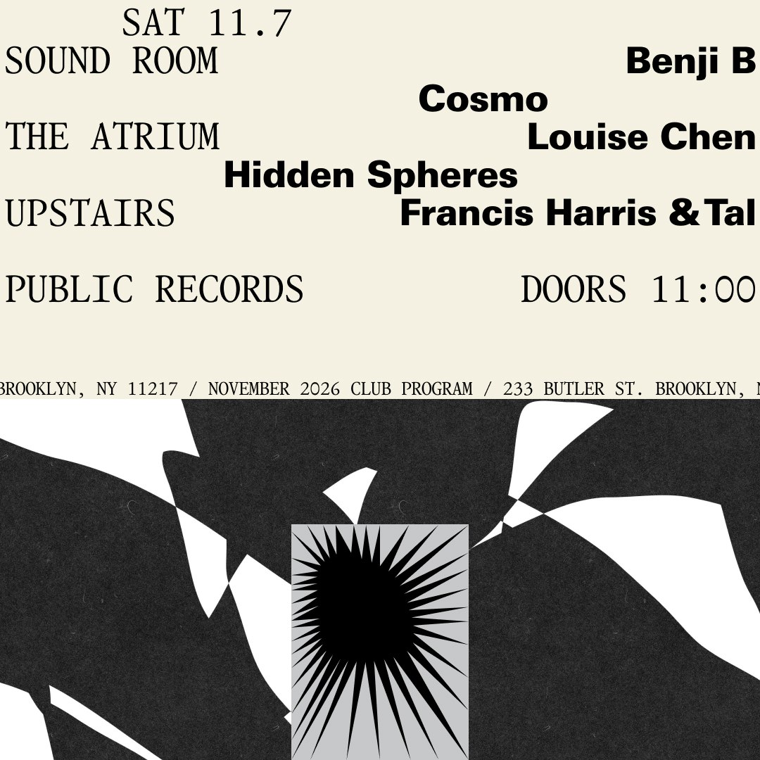 Benji B, Cosmo / Louise Chen, Hidden Spheres / Francis Harris & Tal