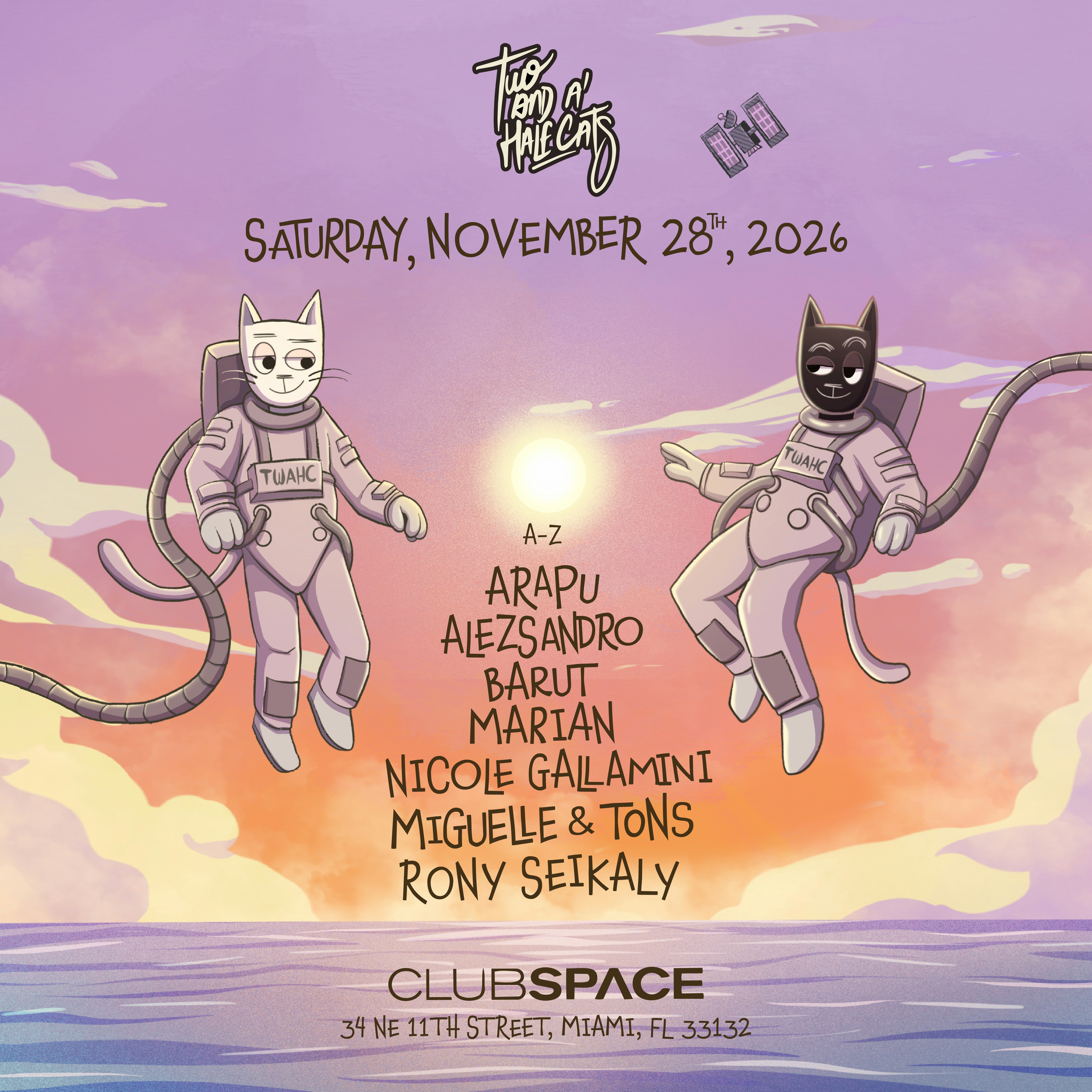 Source image — Two & Half Cats at Club Space
