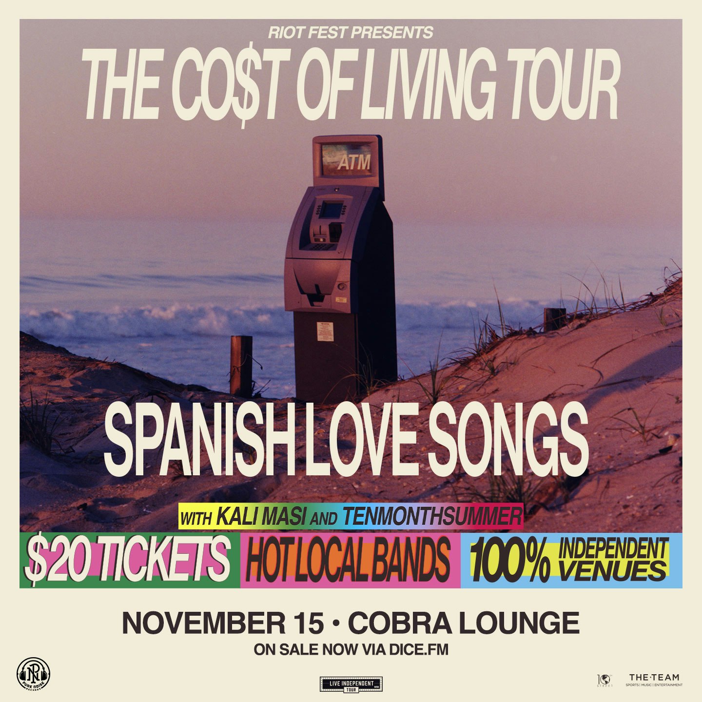 Spanish Love Songs: The "Cost of Living" Tour w/ Kali Masi / Tenmonthsummer