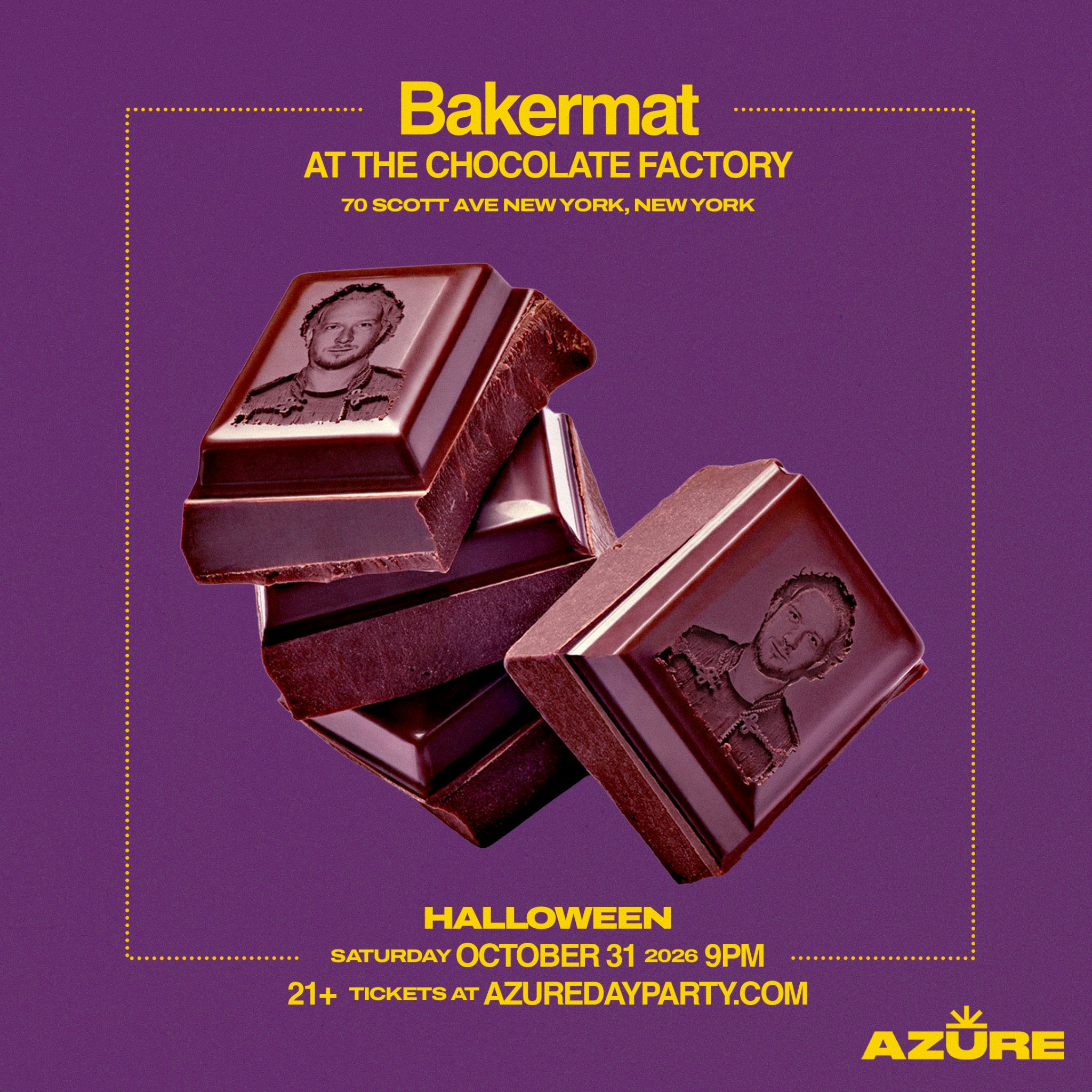 Azure Presents: Bakermat at The Chocolate Factory - Halloween 10/31