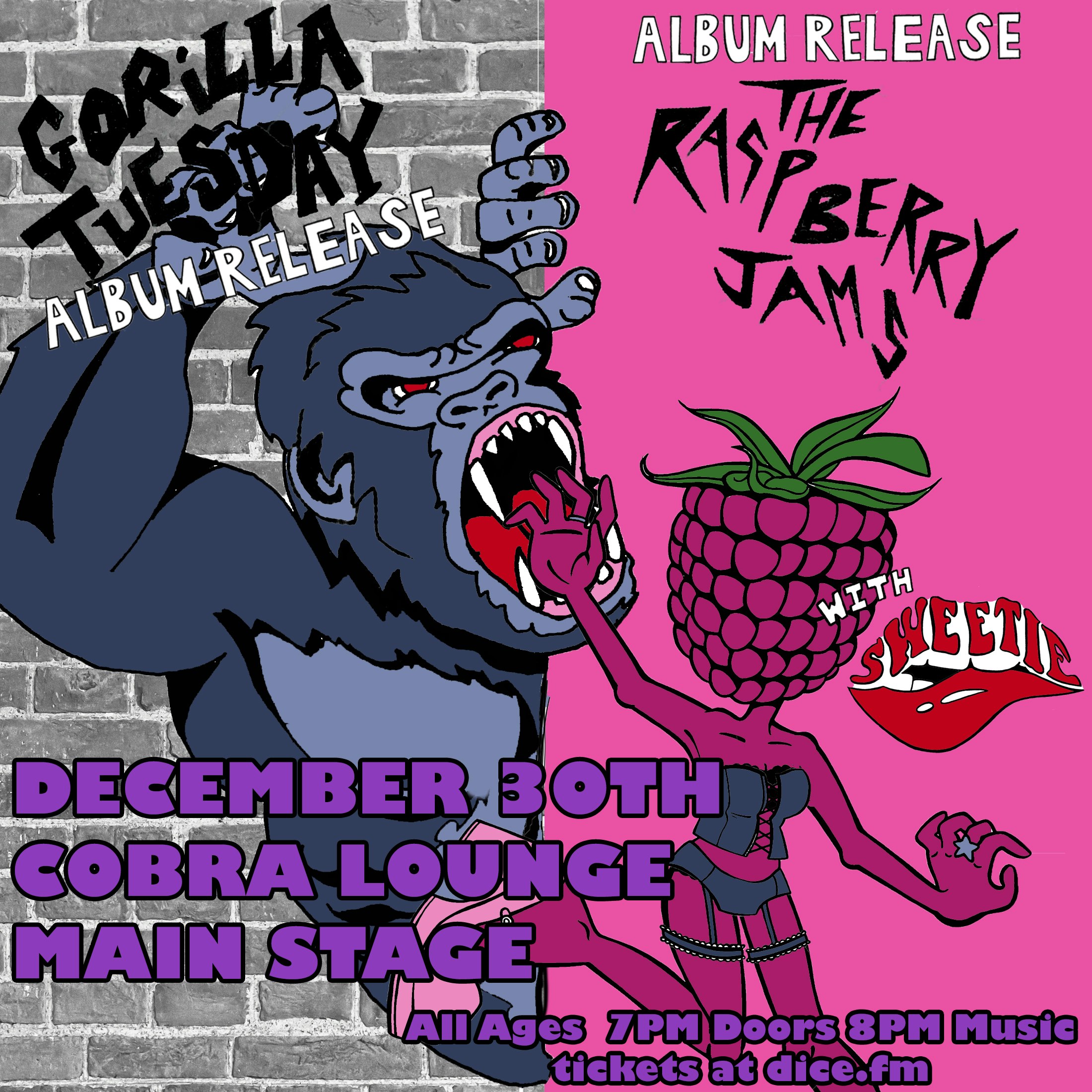 Gorilla Tuesday / The Raspberry Jams / Sweetie
