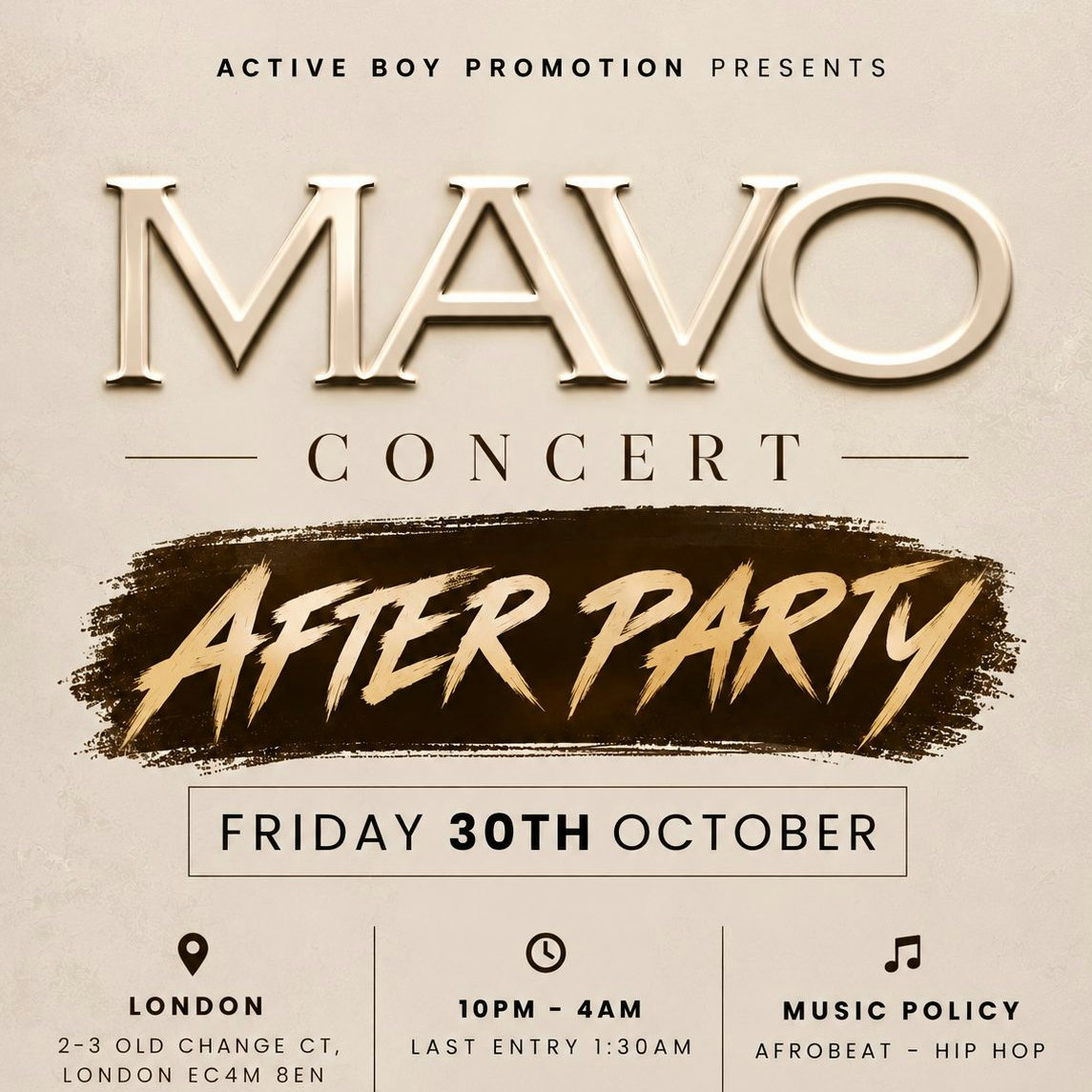 FRIDAY NIGHT MAVO CONCERT AFTER PARTY