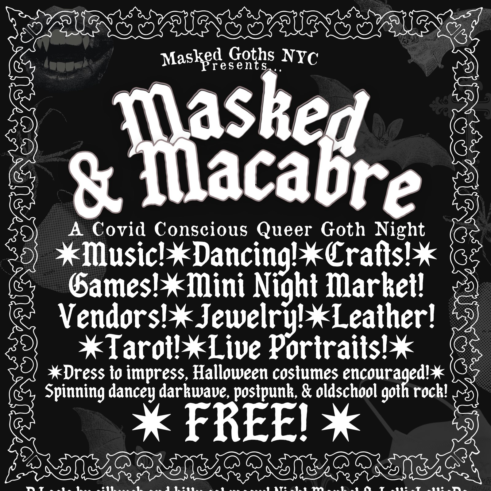 DOWNSTAIRS: Masked and Macabre