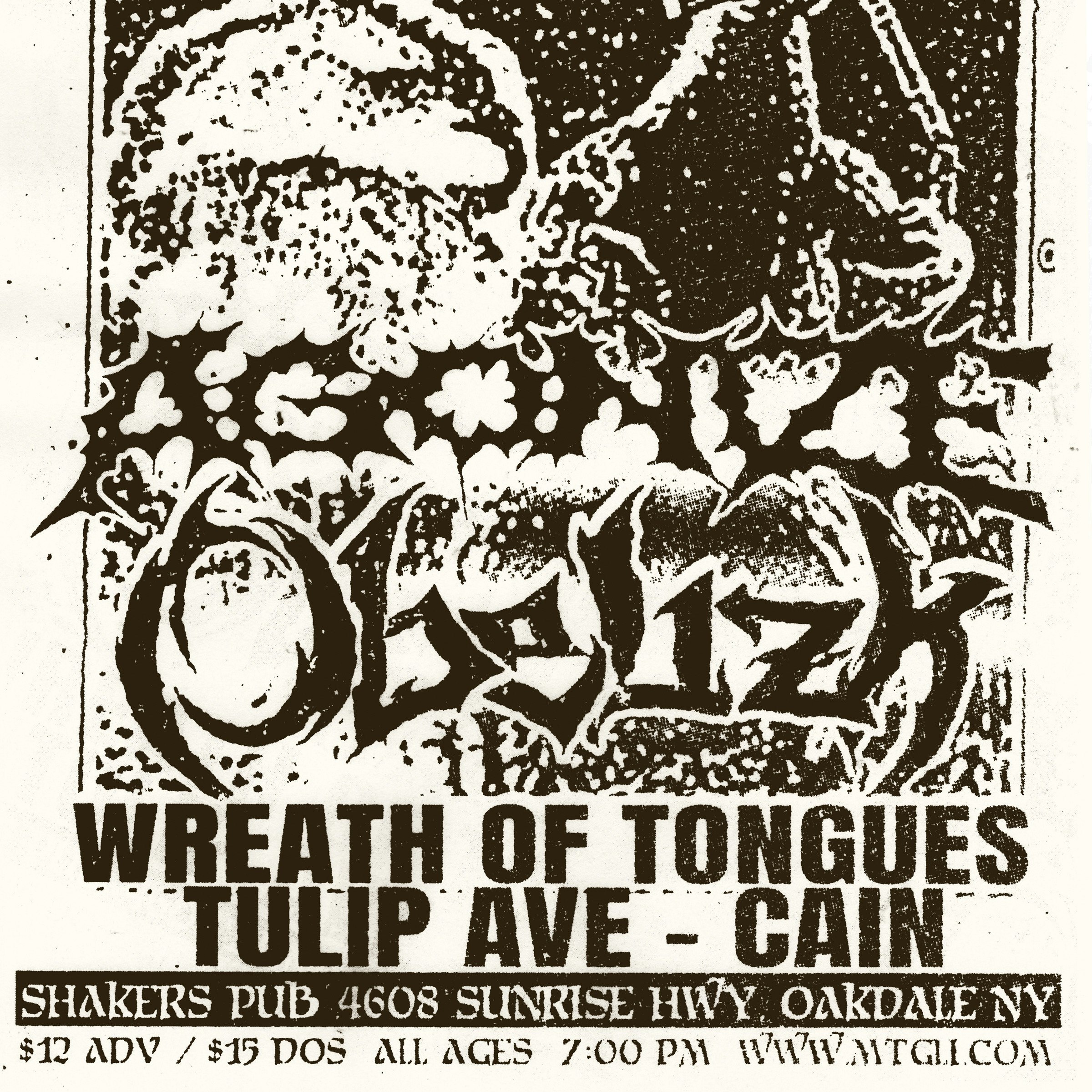 Agonize, Obelizk, Wreath Of Tongues, Tulip Ave +