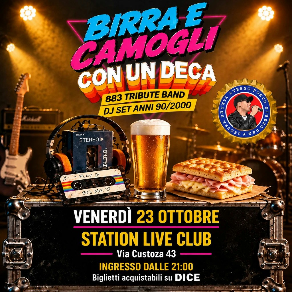Birra&Camogli Con un Deca-Tribute 883 Live&DjSet