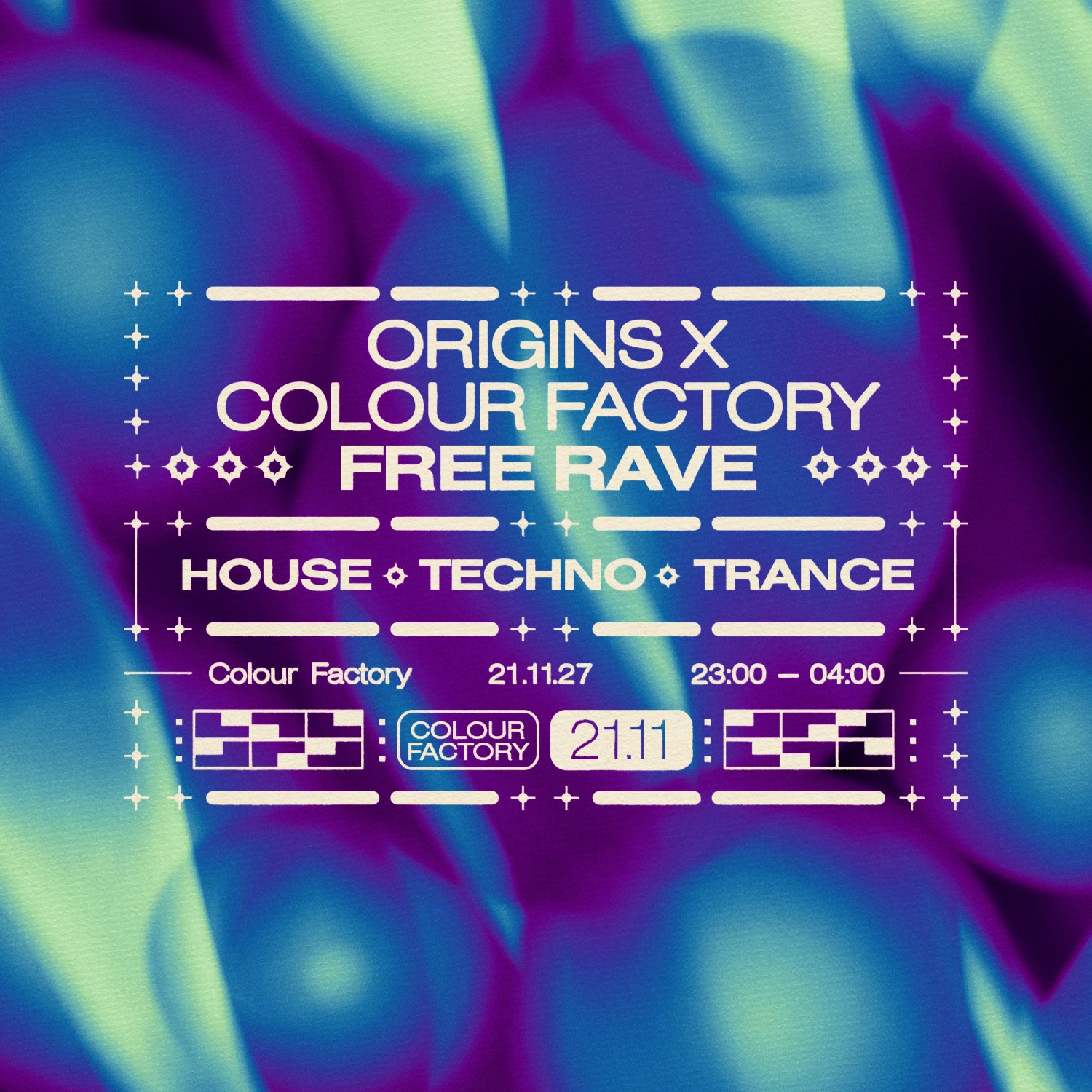 Origins x CF Free Rave: House Techno Trance