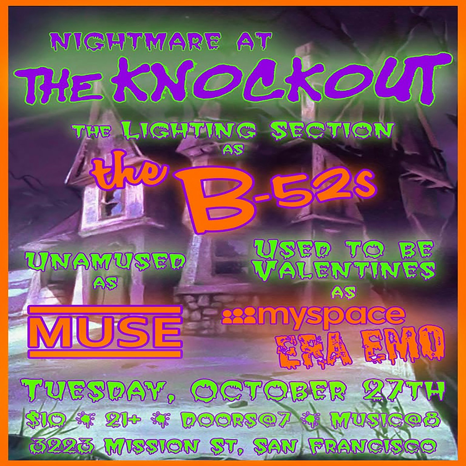 NIGHTMARE AT THE KNOCKOUT : A SPECIAL HALLOWEEN ROCK N’ ROLL TRIBUTE FEVER DREAM