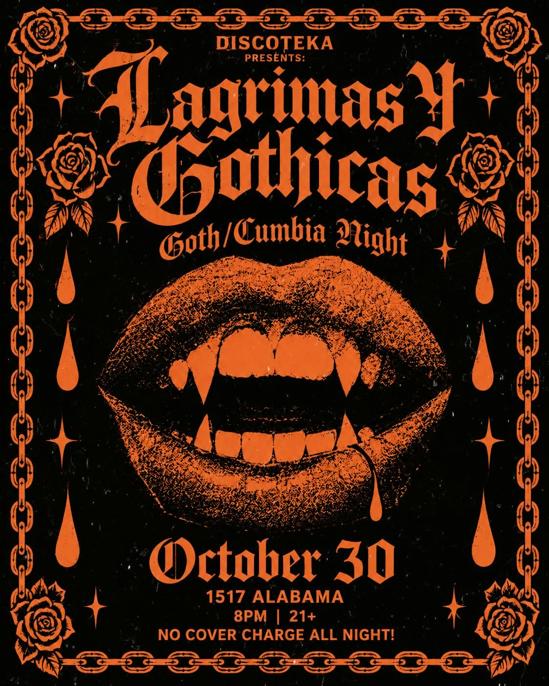 Lagrimas Y Gothicas | Goth/Cumbia Night | Discoteka Tickets | 30