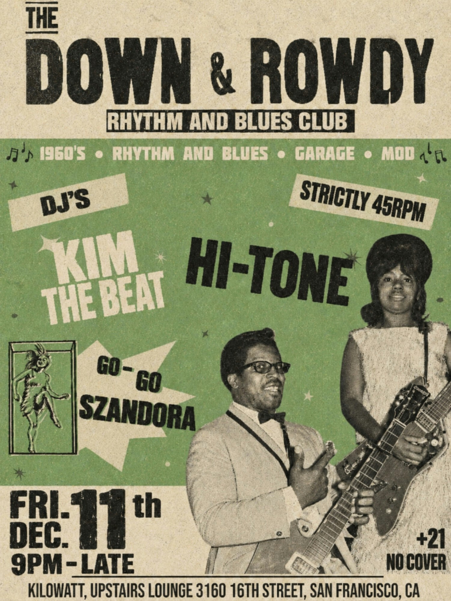 Official event artwork for The Down And Rowdy DJ Night (Upstairs!)