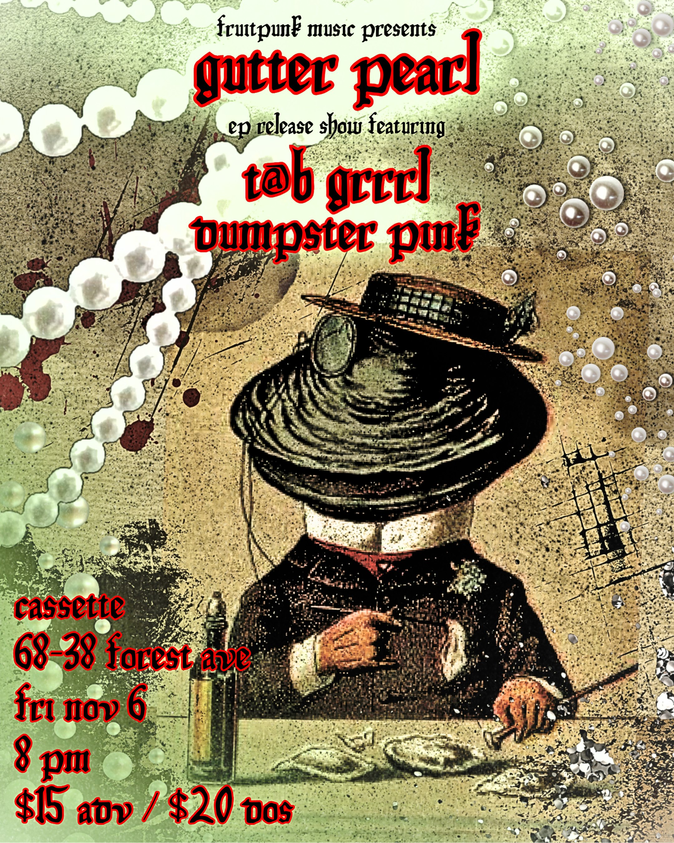 GUTTER PEARL (EP RELEASE), T@B GRRRL, DUMPSTER PINK - Cassette