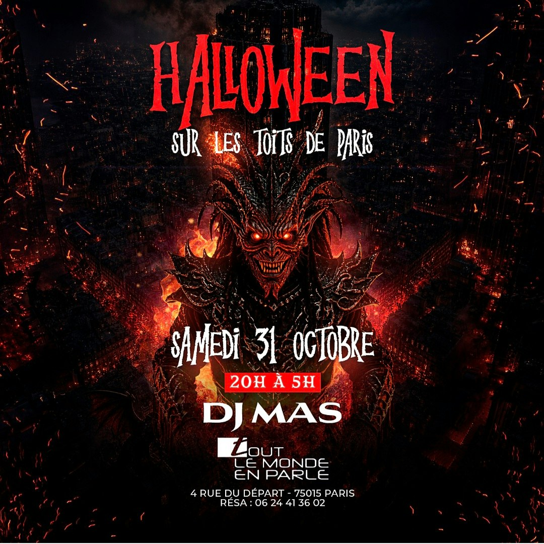Halloween sur les toits de paris afterwork + club