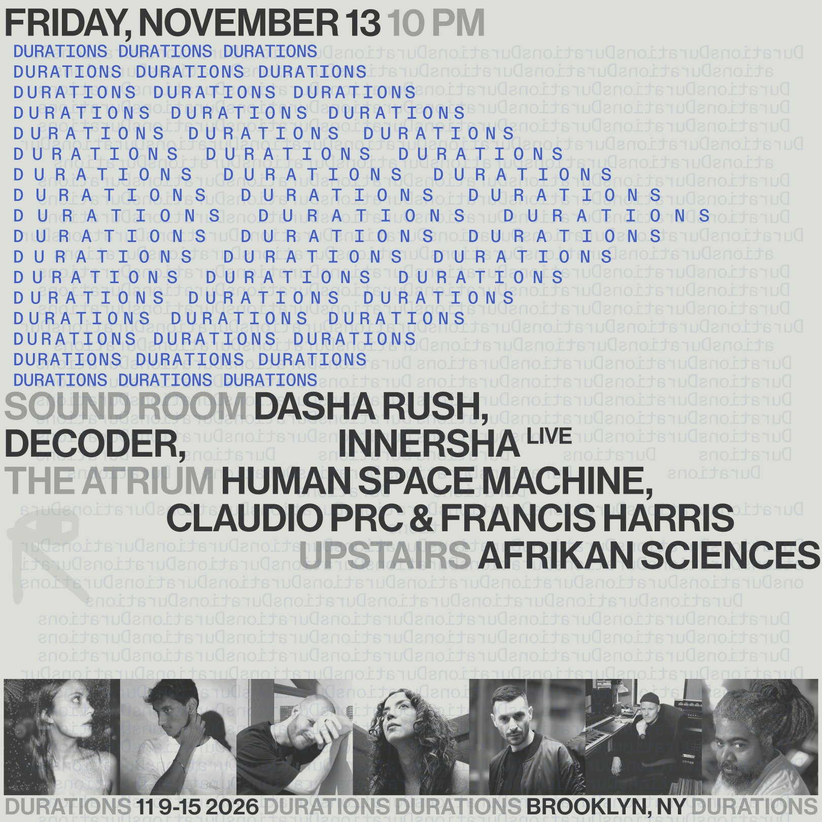 DURATIONS festival club night: Dasha Rush, Decoder and more at Public Records (21+)