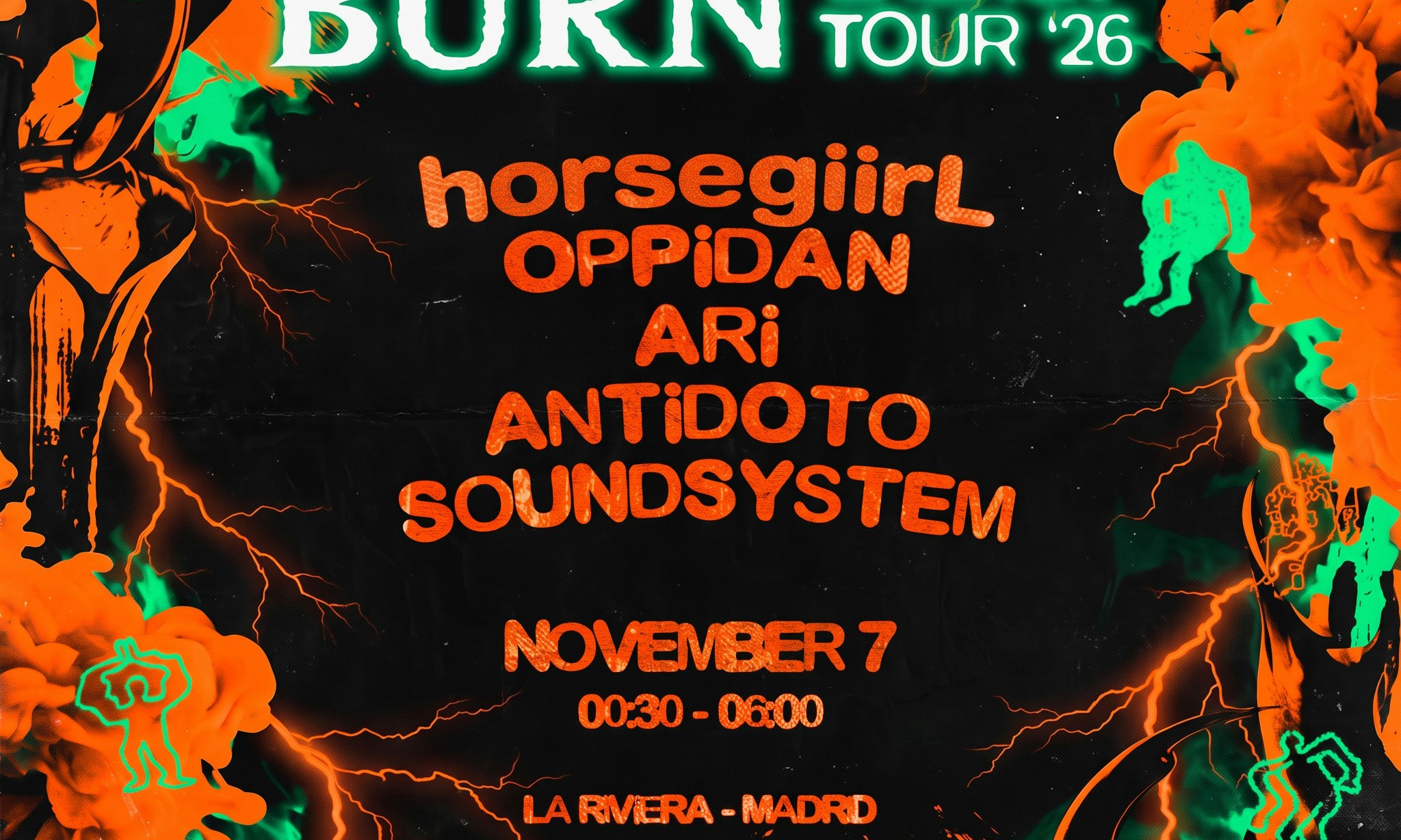 Burn Energy Tour 26 Madrid w/ horsegiirL + Oppidan