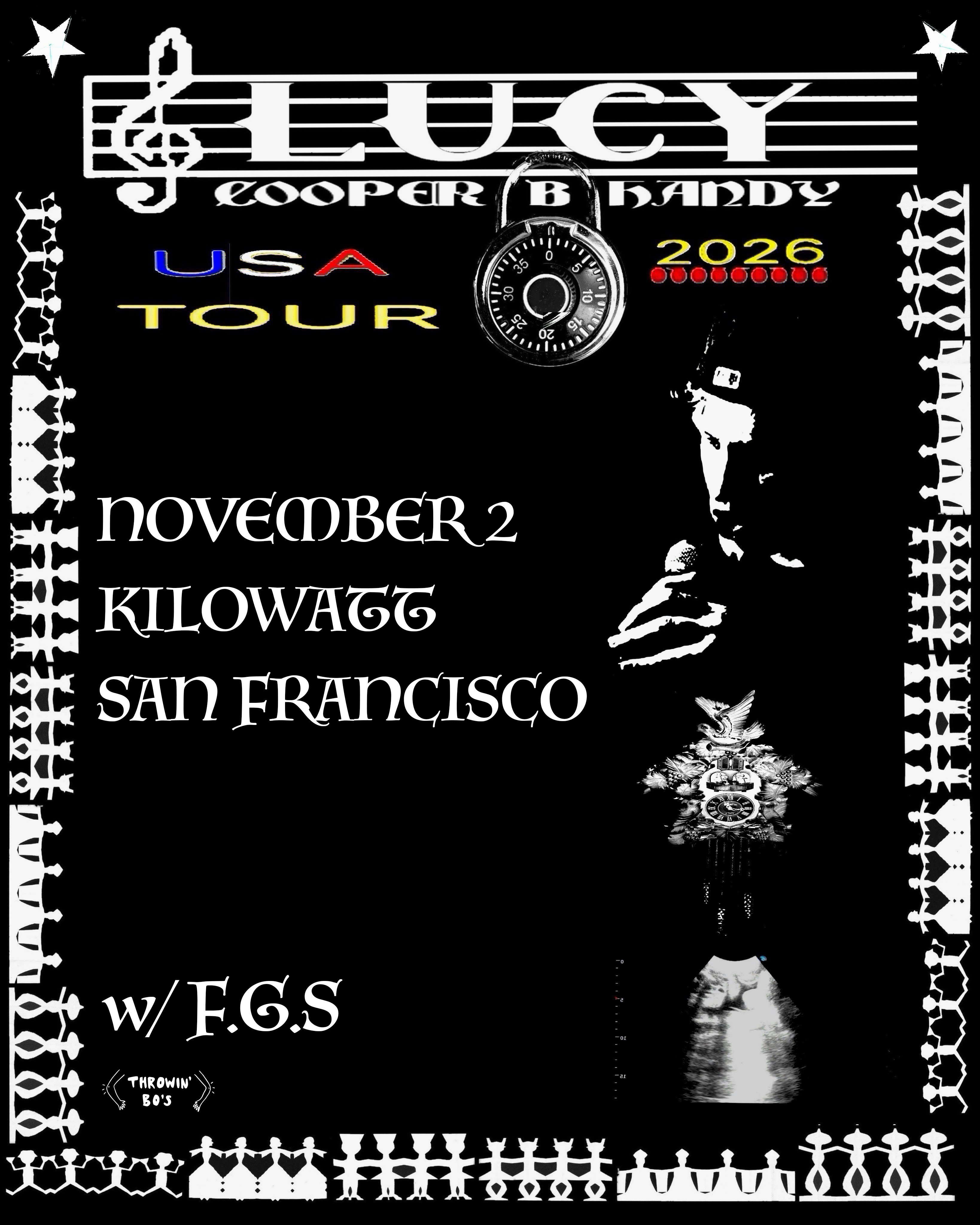 Official event artwork for LUCY (Cooper B. Handy) w/ F.G.S.