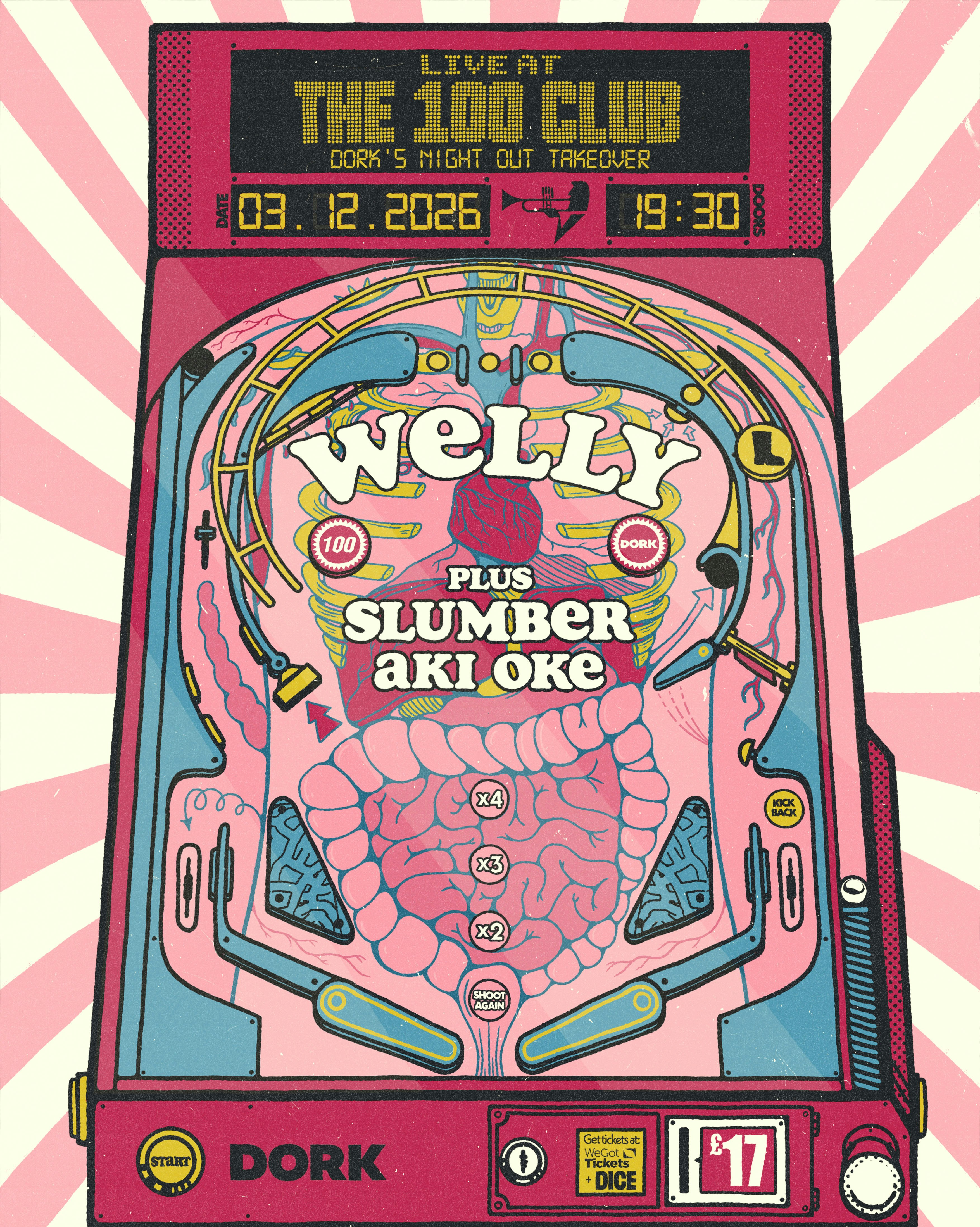Welly + Slumber + Aki Oke Tickets | Dec 3 | The 100 Club, London | DICE